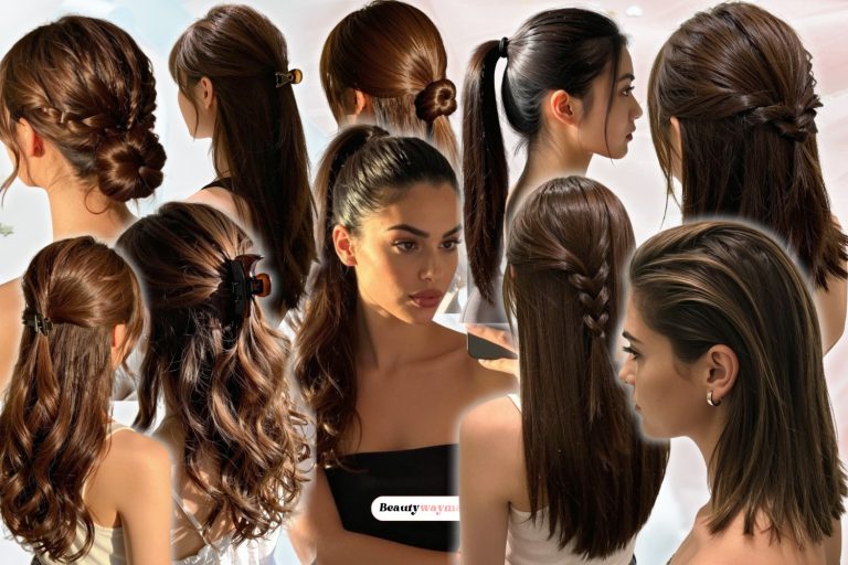 Classy Slick Back Half Up Half Down Hairstyles