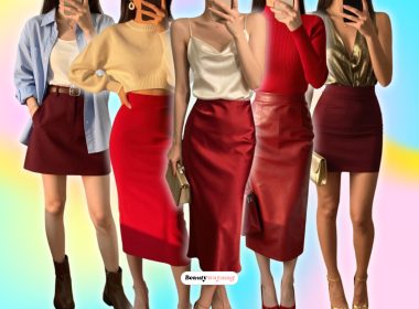Bold Red Skirt Outfit Ideas