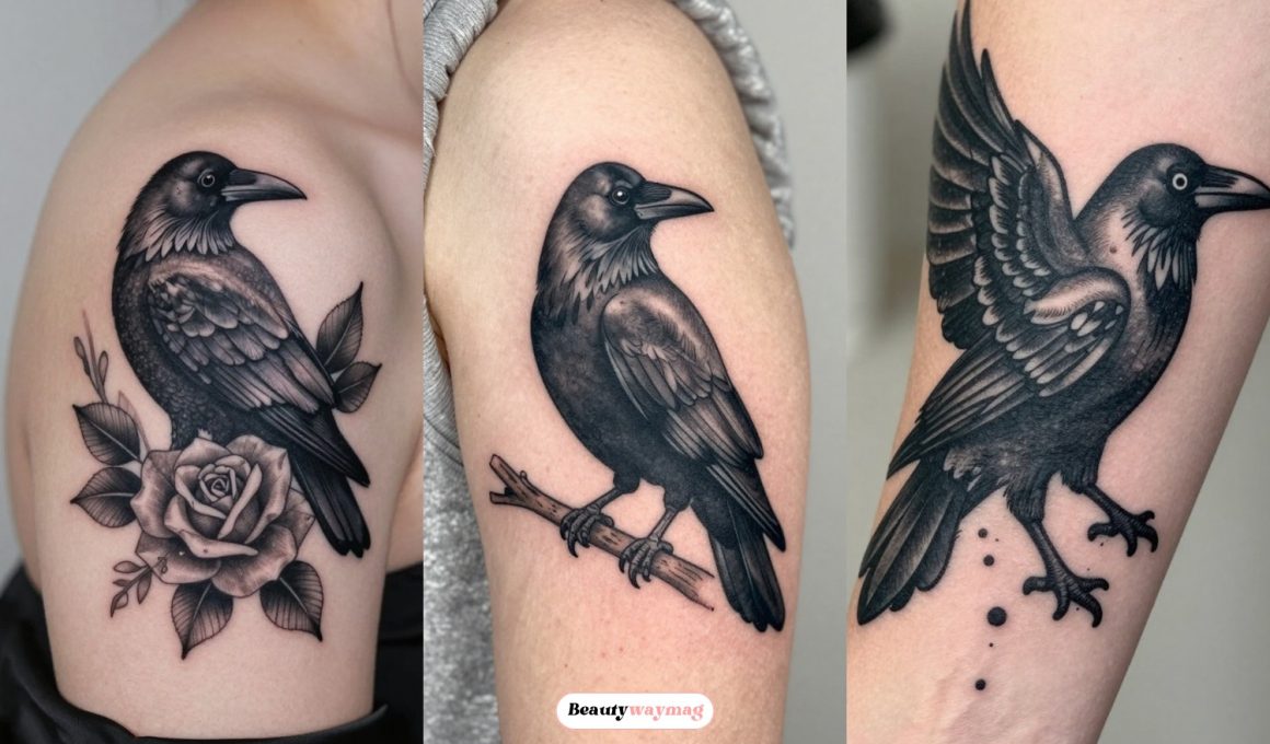 Black Crow Tattoo Ideas with Powerful Meaning