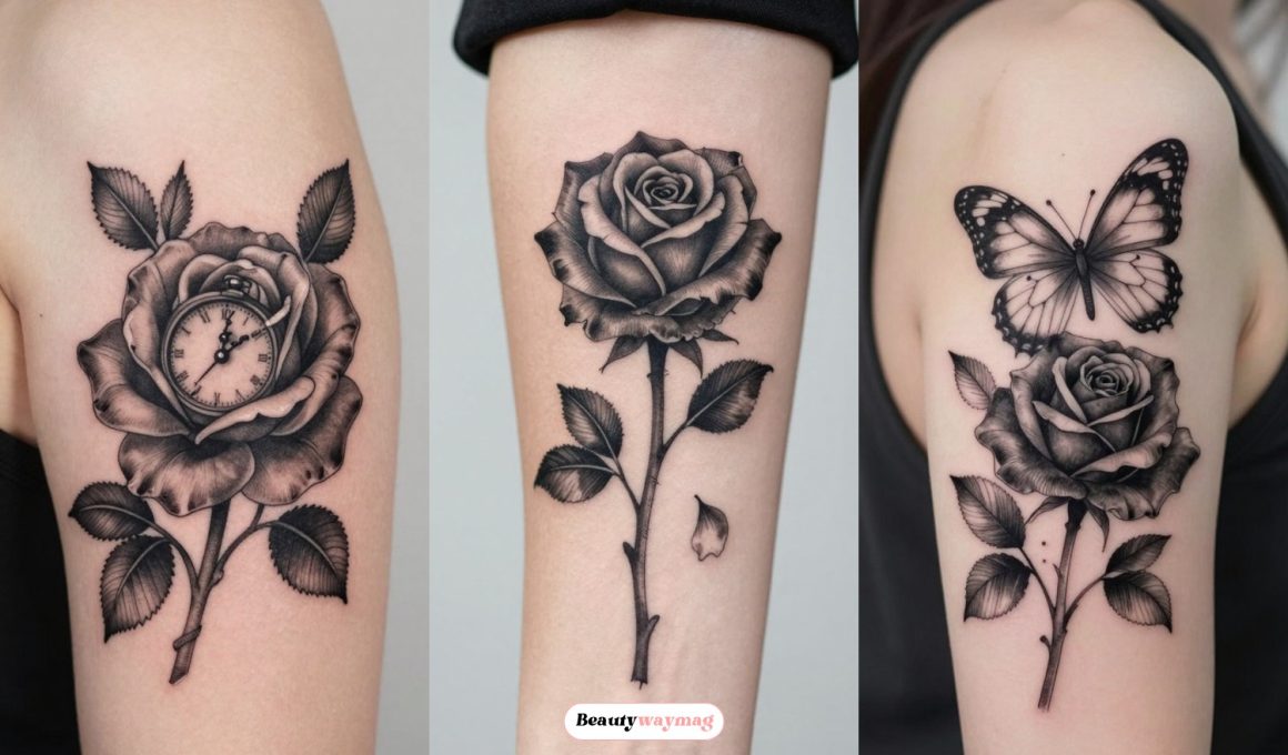 Black Rose Tattoo Ideas with Deep Meaning and Style