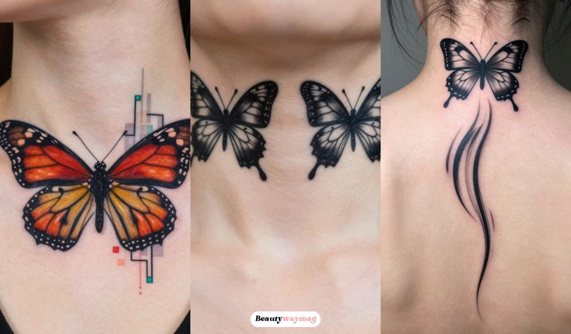 Butterfly Neck Tattoo Ideas That Feel Bold