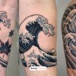 Clean Japanese Wave Tattoo Ideas