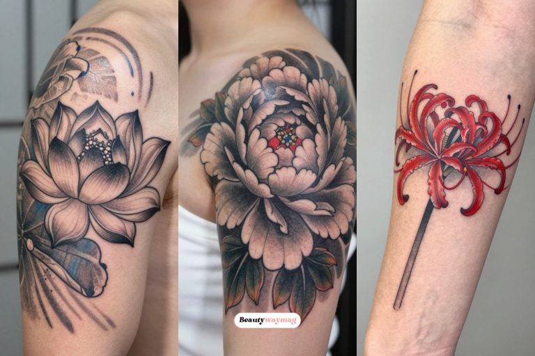 Cute & Bold Japanese Flower Tattoo Ideas