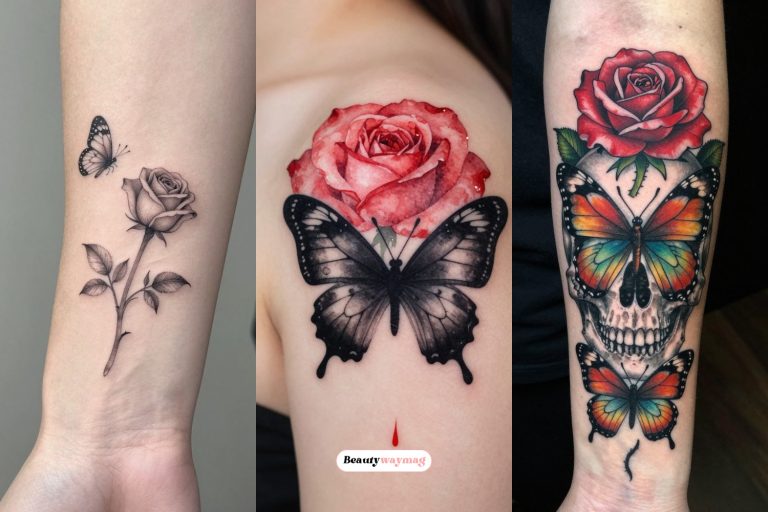 Rose and Butterfly Tattoo Ideas