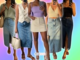 15 Gorgeous Summer Jean Skirt Outfit Ideas