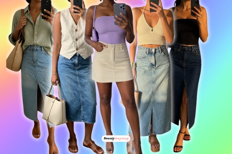 15 Gorgeous Summer Jean Skirt Outfit Ideas