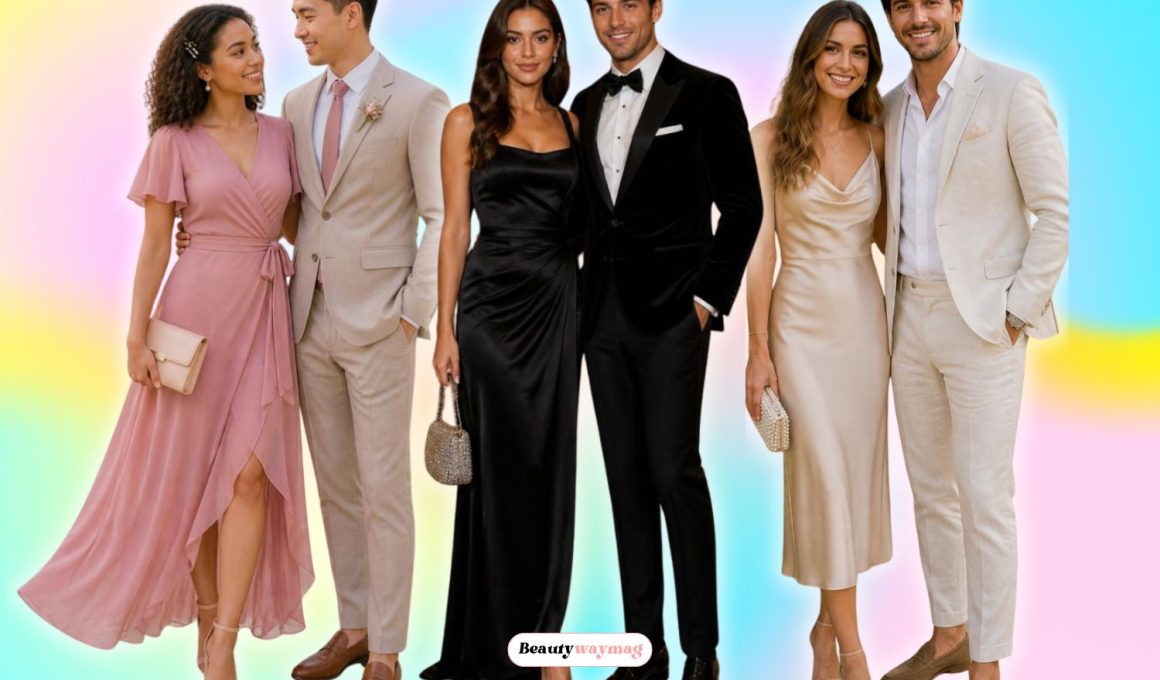 Lovely Matching Couple Wedding Guest Outfits