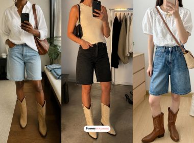 Classy Jorts and Cowboy Boots Outfit Ideas
