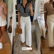 Lovely Polo Striped Shirt Outfit Ideas for Women