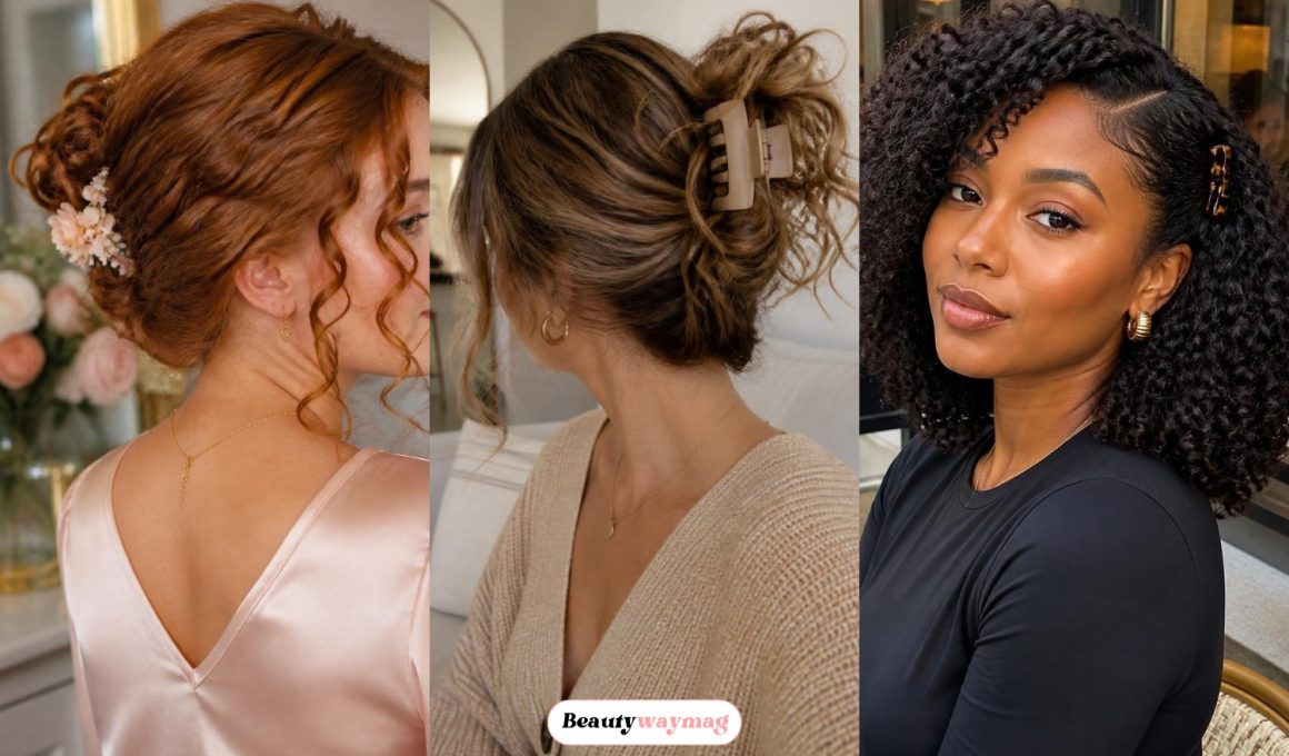 Cute Claw Clip Hairstyles For Curly Hair