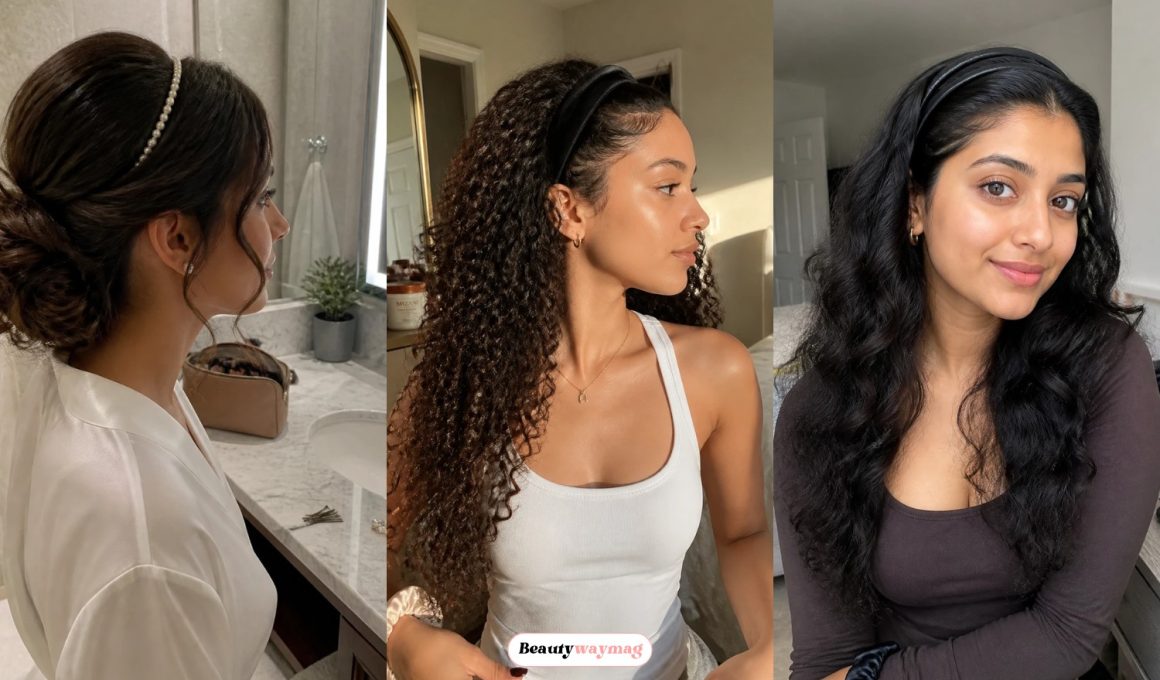 Elegant Curly Hairstyles With Headbands to Style Yourself
